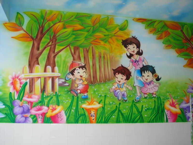 幼儿园室外墙面绘画