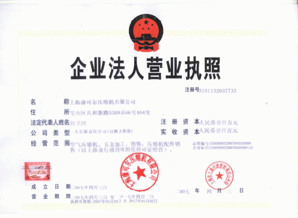 企业法人营业执照