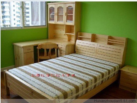 找上海雄达家具有限公司的松木一米五双人床 