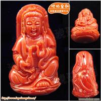 琥珀皇朝★臻品深海红珊瑚雕刻★色泽红质地温润活枝雕刻、水头足 14 