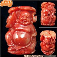 琥珀皇朝★臻品深海红珊瑚雕刻★色泽红质地温润活枝雕刻、水头足 17 