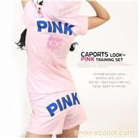 特价1083（粉）#PINK短裤两件套�