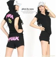 特价1083（黑）#PINK短裤两件套�
