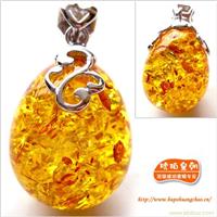 琥珀皇朝★琥珀蜜蜡★娑菲女神-上品蜜蜡琥珀蛋坠★旺运14 