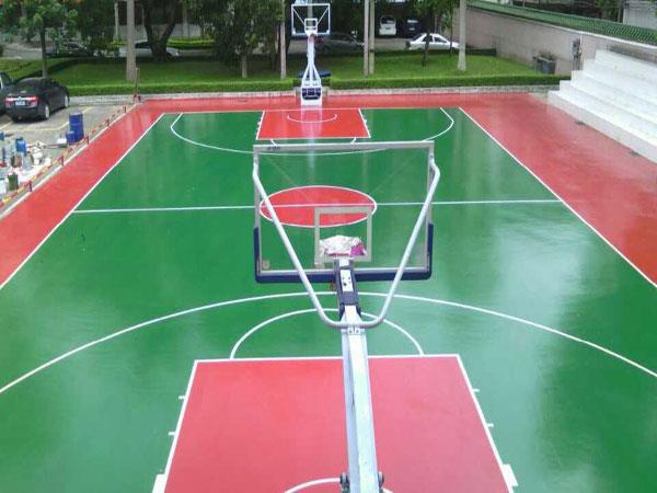 六安硅PU篮球场施工