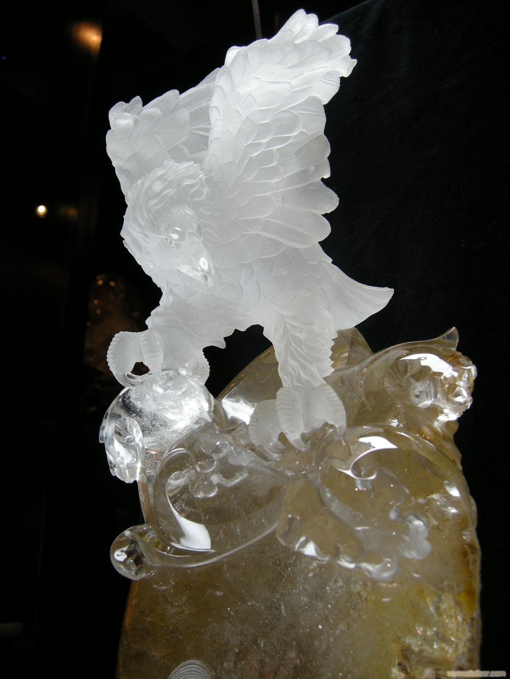 天然水晶雕刻－鹰�