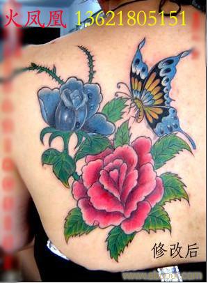 玫瑰花纹身图片\/上海专业纹身店_玫瑰花纹身图