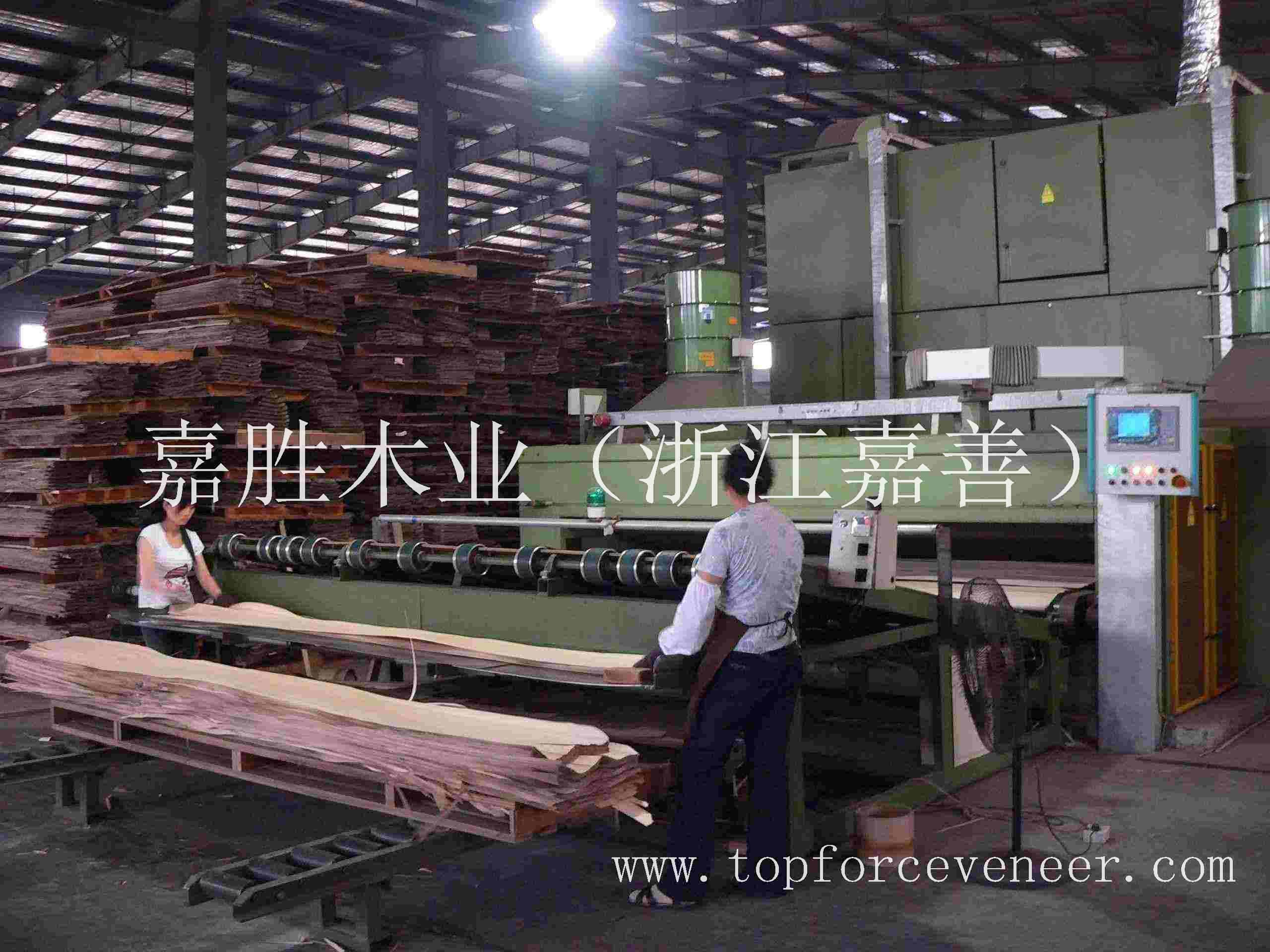 浙江木皮生产商 ZheJiang JiaShan Veneer Slicing Cutting Rift Cutting Factory or Agent