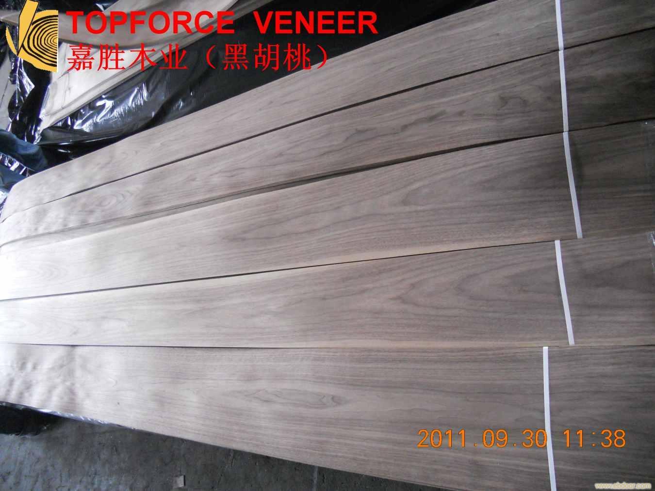 上海黑胡桃小顺花木皮 China ShangHai Black Walnut Tincy Cathydral Veneer