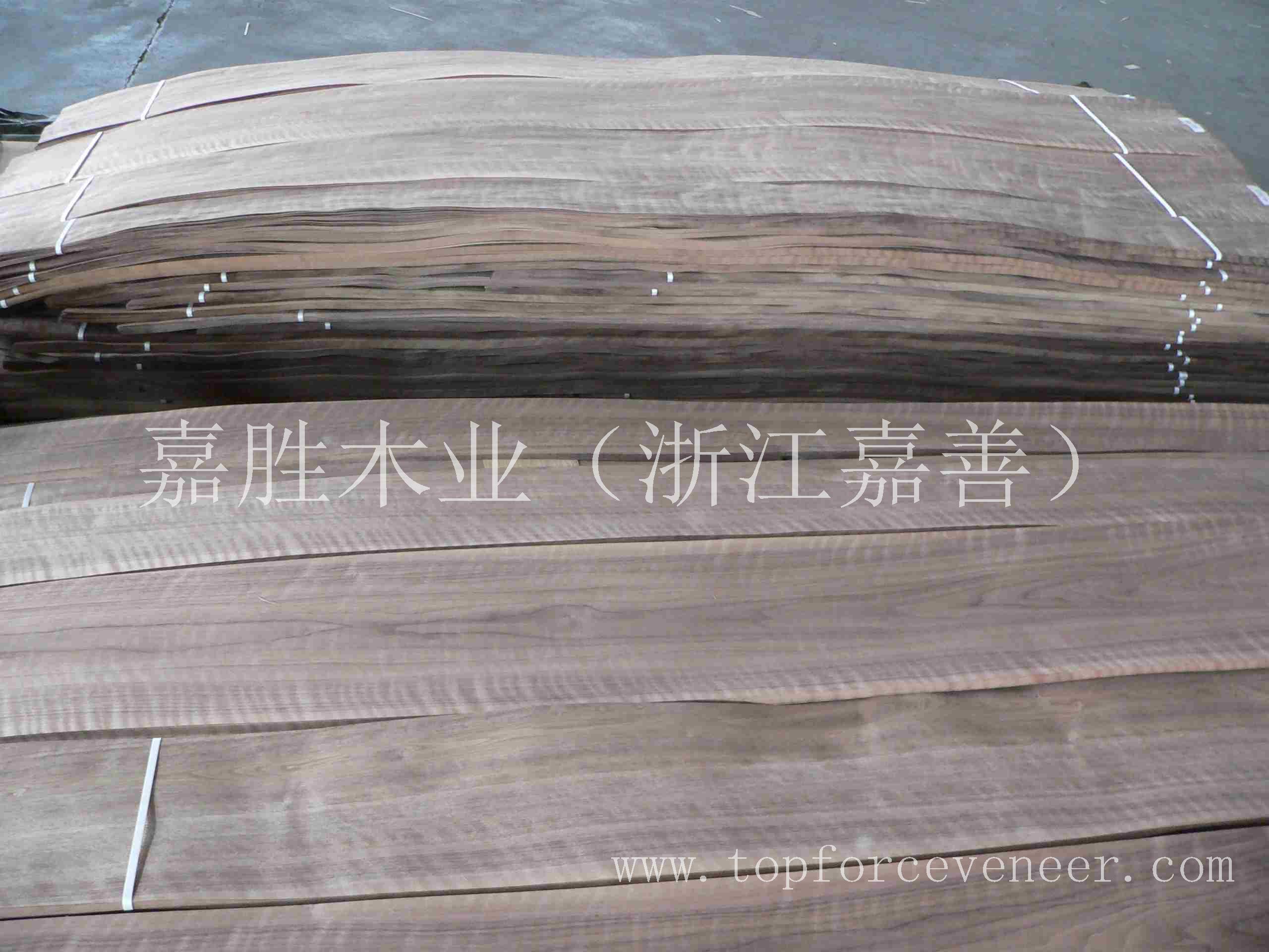 嘉善黑胡桃木皮带水波排骨影 ZheJiang JiaXing JiaShan Black Walnut With Fiddle Back Figure
