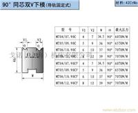 90°同芯双V下模