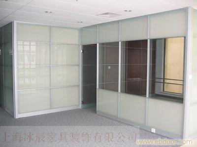 屏风隔断，高隔断，铝合金边框，80款高隔墙BC-08