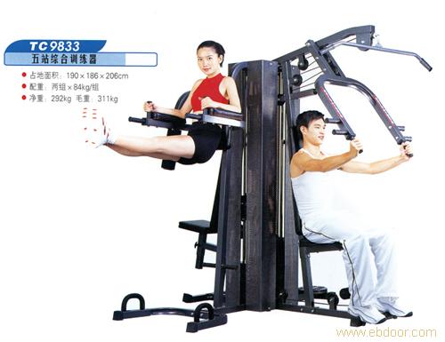 贵阳室内健身器材-TC9833五站综合训练器