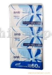 五月花抽式纸巾180抽+20抽（二层)