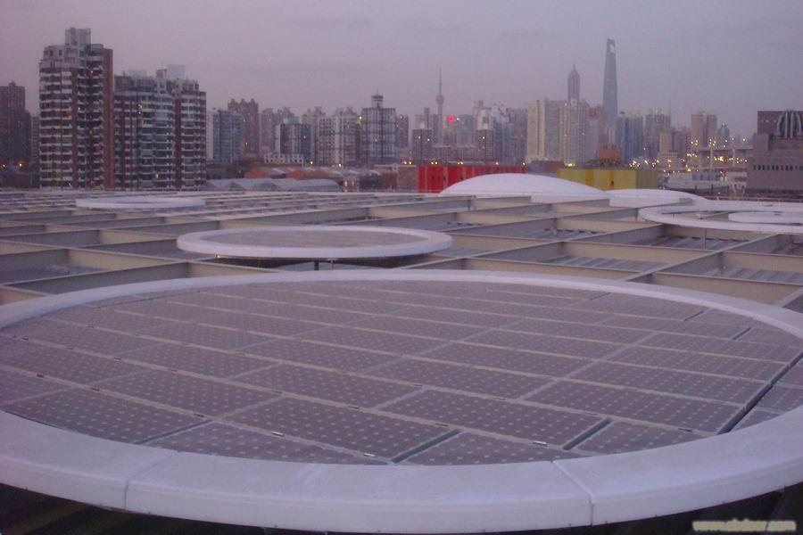 四季沐歌平板太阳能热水器 世博国家通信馆/上海四季沐歌太阳能热水工程