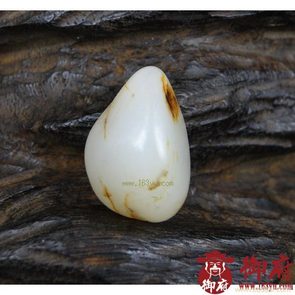 【和田玉吧】重7克 新疆和田玉褐皮白玉籽玉 原石(实价)