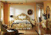 上海欧式家具，欧式床，巴洛克风格，彩绘
