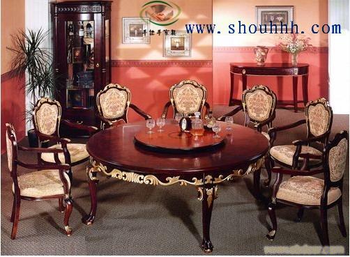 上海酒店成套家具，圆餐桌，欧式家具，报价