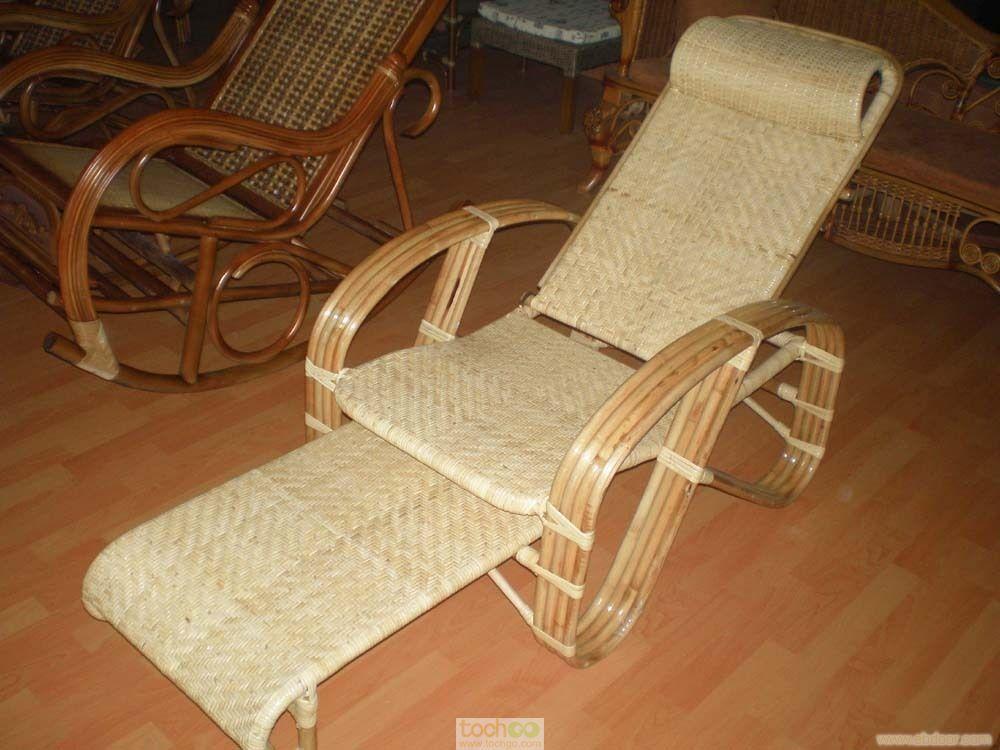 进口印尼藤手工编制藤艺家具休闲折叠椅躺椅�