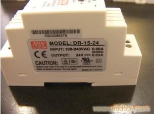 DR-15-24 15W 24V0.63A 单路输出Class II DIN导轨安装明纬开关电源 3年质保 台湾产