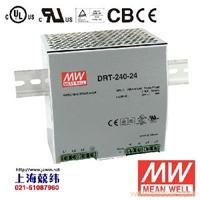 DRT-240-48 240W 48V5A 输出带PFC功能三相输入DIN导轨安装明纬电源 台湾产