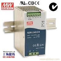 SDR-240-24 240W 24V10A 高效率高功率因素单路输出DIN导轨安装明纬开关电源 台湾产