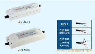 ELN-30-24 30W 24V1.25A可调恒压+恒流明纬牌IP64防水塑壳LED照明电源 广州产