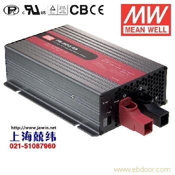 PB-600-48 600W 57.6V10.5A 单路输出带PFC明纬2-8段式智能电池充电器 3年质保 台湾产