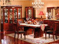 上海欧式成套家具,餐桌，红褐色，定制效果图,报价,定做