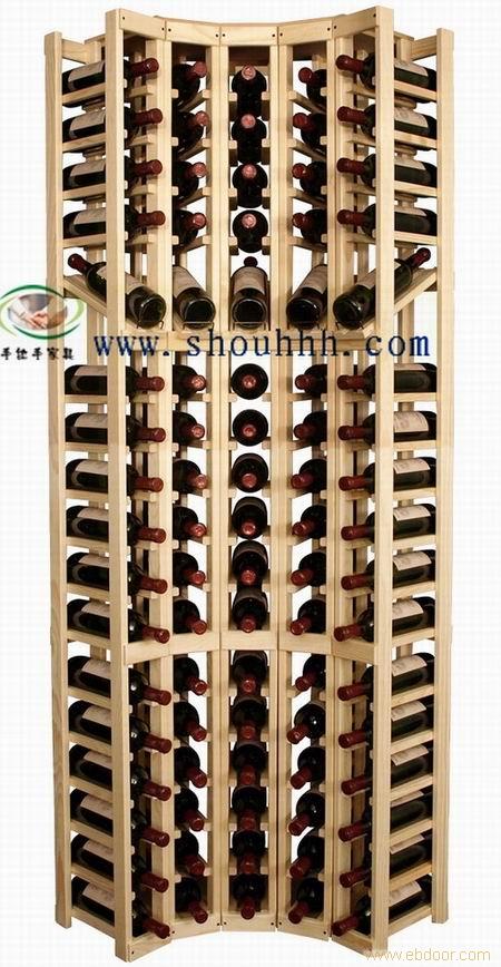 上海酒店装饰设计，礼品酒酒架，酒具装饰，实木酒架