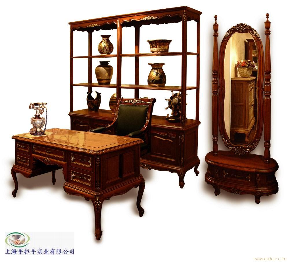 上海酒店成套家具,新古典家具做旧，品牌欧式书柜