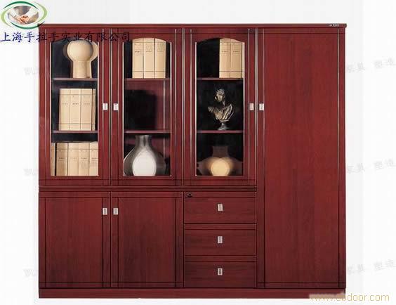 上海欧式书柜，欧式床,别墅装修，深色仿红木书柜，办公桌书柜配套