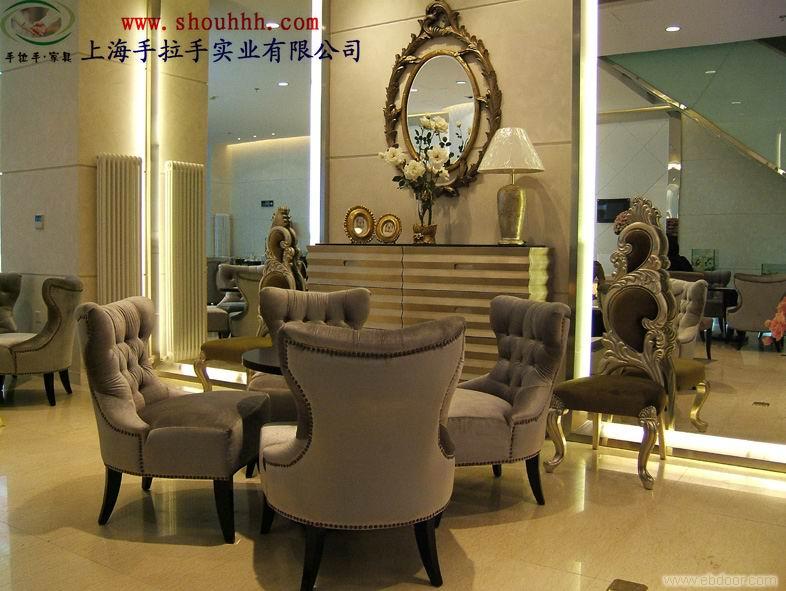 上海别墅家具定做，欧式客厅家具，奶牛皮家具，奶牛皮沙发，行李架