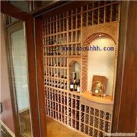 上海酒窖设计，酒架定做，张裕干红展示架，橡木，报价