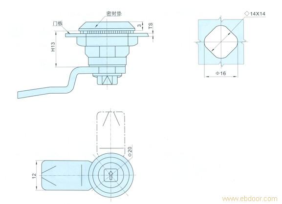 圆柱锁MS705-16/圆柱锁/电器箱门锁/箱变门锁厂家