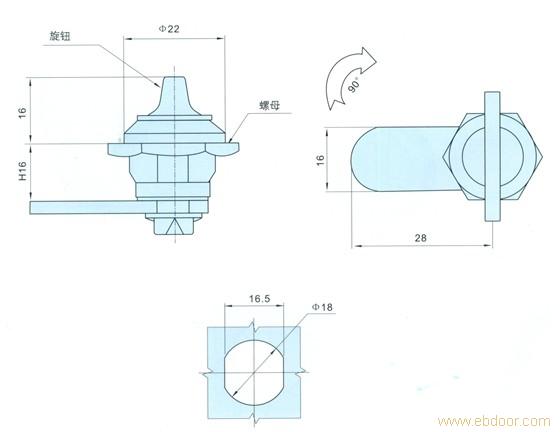 圆柱锁MS715-1/圆柱锁供应商/电气柜锁专卖/电气柜锁