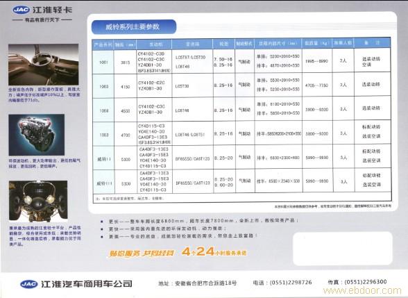 江准6.2米栏板车