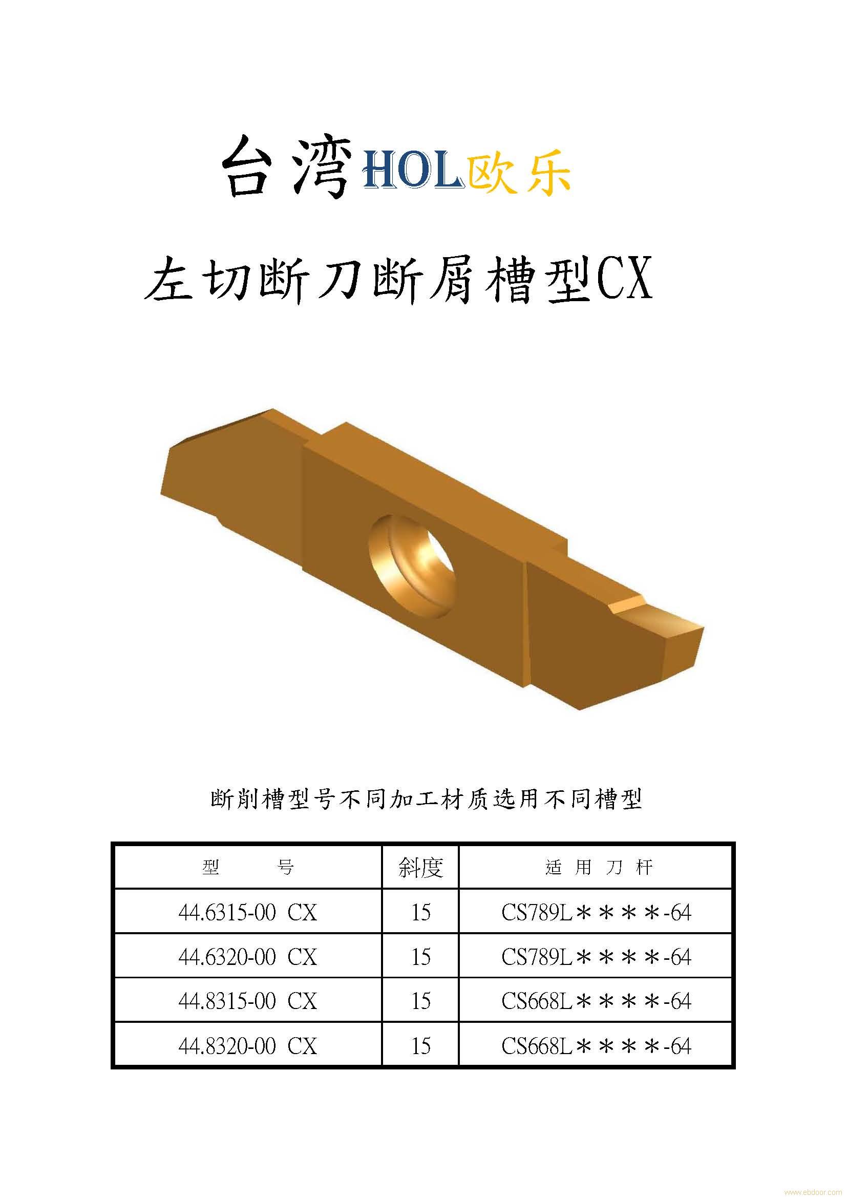 现货 是否标准件 标准件 标准编号 左向切断刀 品牌 台湾