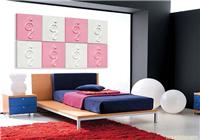 手绘卧室背景墙