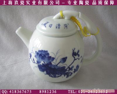 青色釉工夫茶具8头装(夏日清荷系列)-上海工夫茶具套装