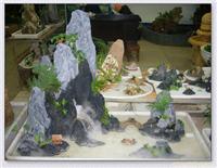 上海松江假山盆景制作-斧劈石假山盆景价格