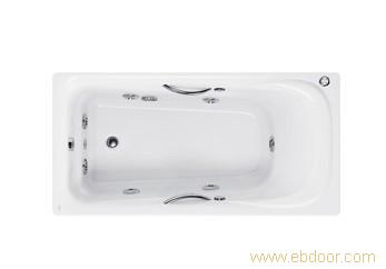 概念 1.5米无裙压克力浴缸 -全功能(不带加热系统)带扶手-美标卫浴