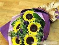 5枝向日葵-上海实体鲜花店-上海鲜花速递-上海鲜花店