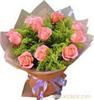 11枝粉玫瑰-上海鲜花店 上海市鲜花批发 情人节鲜花预订