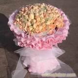 香槟玫瑰99枝-上海鲜花店 徐汇区华山路鲜花店