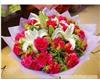 红康乃馨22枝百合1枝-上海鲜花店 上海市黄浦区鲜花店