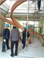 上海夹层玻璃-旋转楼梯施工现场