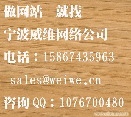 给宁波海曙威维网络科技有限公司的宁波威维做