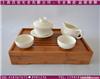 上海定制玉瓷茶具-两人份盖碗茶具组,可配茶盘