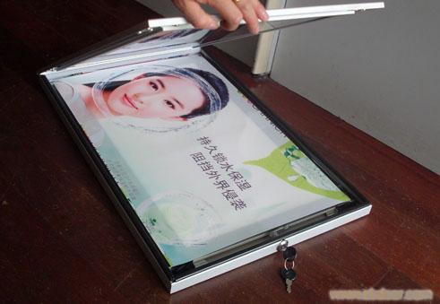 整体开启式防水上锁超薄灯箱厂家订做
